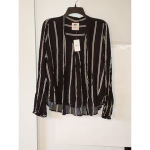Sadie Robertson Women's /Junior's Blouse Striped Office Business Style Size XL